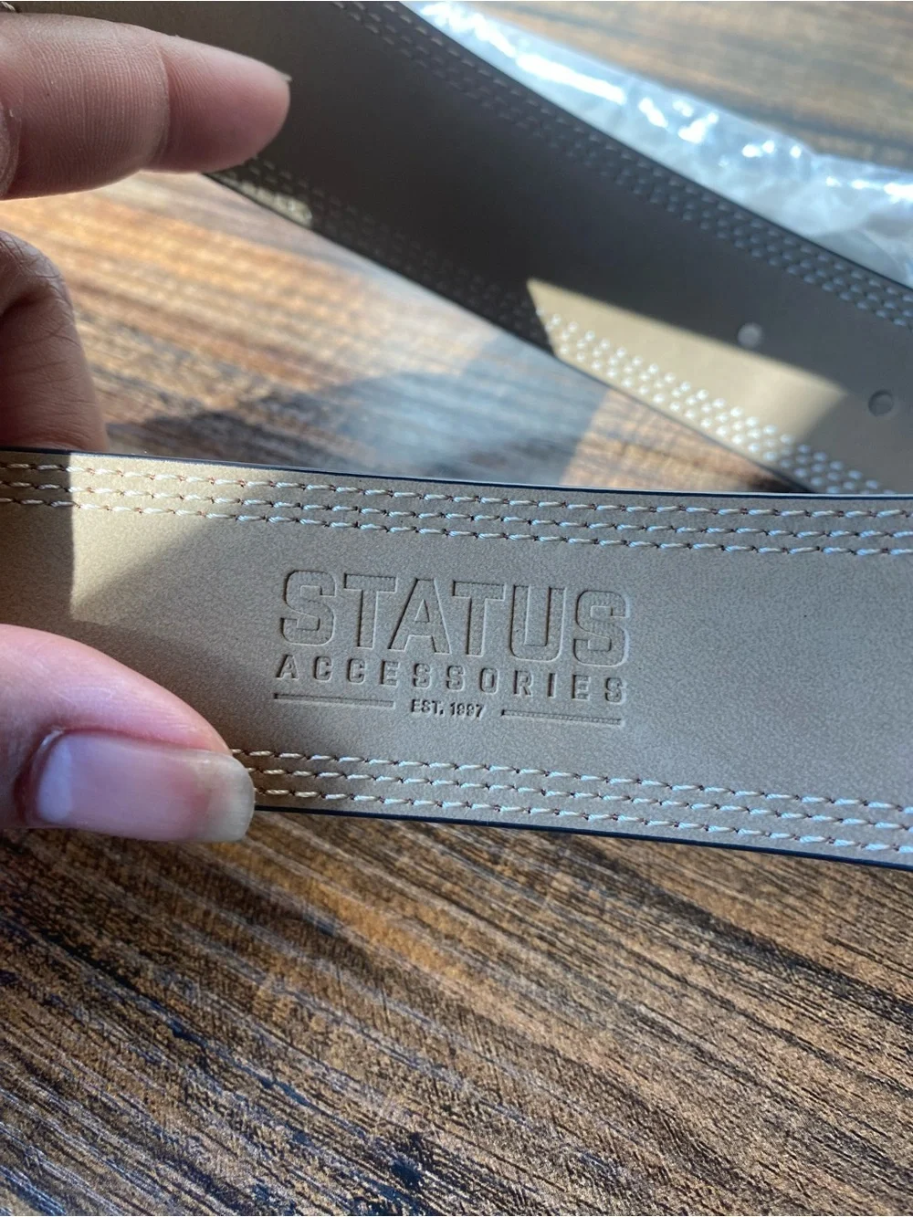 Status Accessories Men’s Leather Belt, 38”